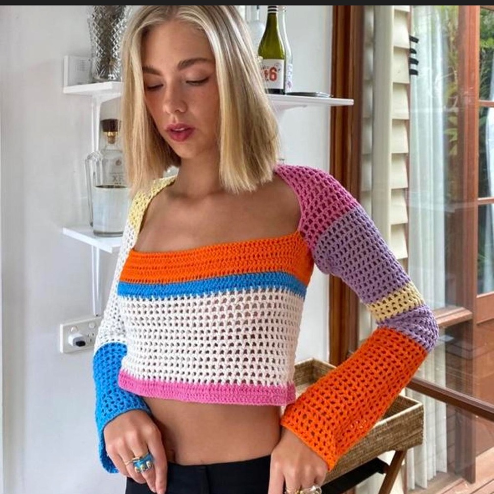 Scarlet & Sam Bolero Powder Crochet Top
